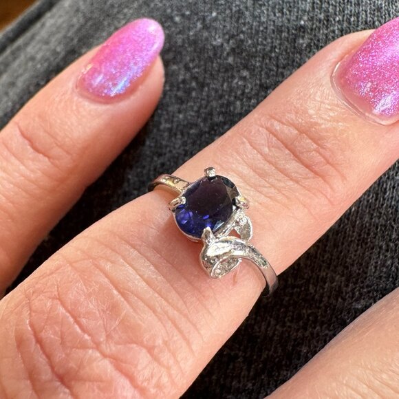 Sterling Iolite Ring - Picture 1 of 8
